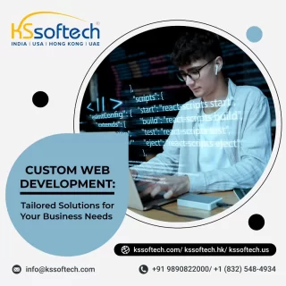 Why settle for cookie-cutter websites when your business is one-of-a-kind?

At KS Softech, we craft fully customized web solutions designed to fit your brand, your workflow, and your growth goals—perfectly.

✨ Custom-Built to Reflect Your Brand
⚙️ Smart Features & Integrations 
📈 Scalable for Business Growth 
💡 Built with Your Vision in Mind

Your business is unique. Your website should be too. 📲 Let’s build something powerful—together. Message us today for a free consultation!

📩 DM us or visit: kssoftech.com
✉E-mail: info@kssoftech.com 
📞Call or WhatsApp us: +91 98908 22000 / +1 (832)-548 4934

#CustomWebsite #WebDevelopment #WebDesign #OnlineSuccess #KSSoftech #DigitalTransformation #Mumbai #India #USA #UAE #KSA #HongKong #NewYork #CustomWebDesign #SEO #Ecommerce #TechSolutions #ResponsiveDesign #GlobalReach